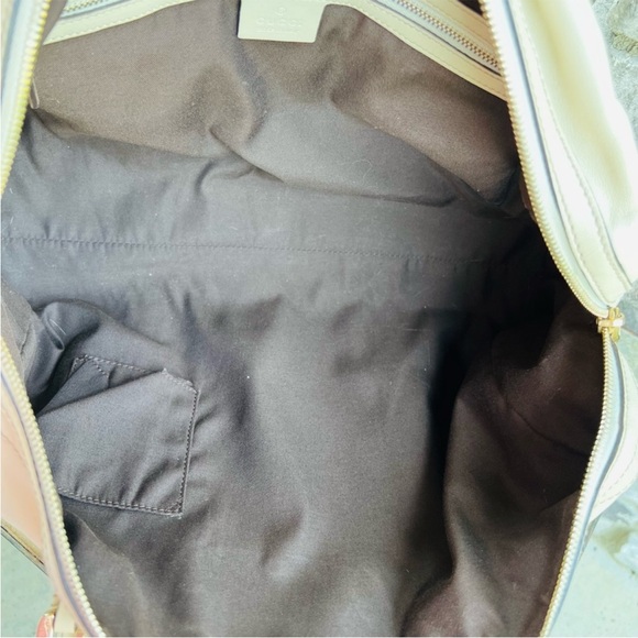 Gucci Britt Medium Ivory Calfskin Leather Boston Satchel Handbag - Picture 8 of 12